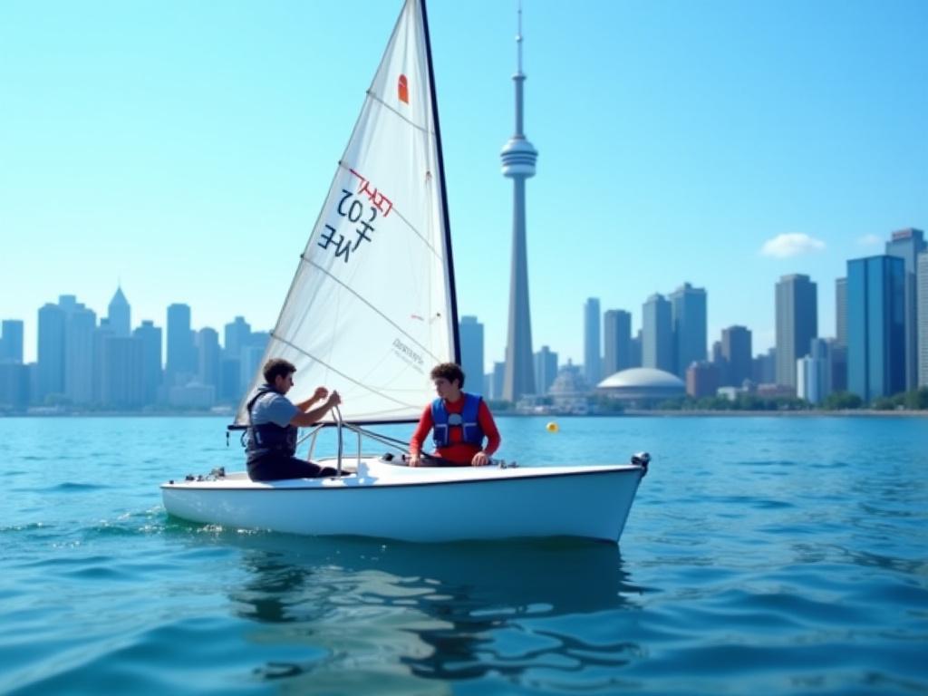 Professional sailing lessons on Toronto harbor with certified instructors